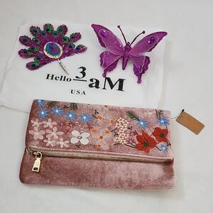 Hello 3am Velvet Blossom Convertible Bag and Hair Accessories